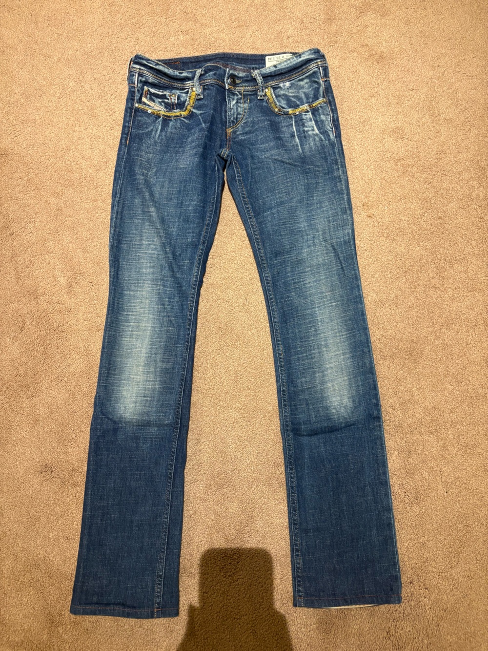 Vintage Diesel dark blue jeans lowky size 26
